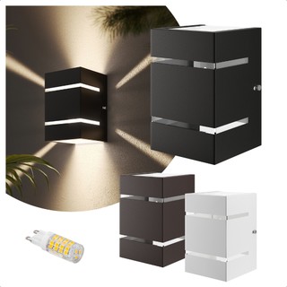 Kit 4 Arandelas Catarina 10cm + Lâmpada  G9 5w - em Alumínio Parede Externa Interna - T&T Iluminação