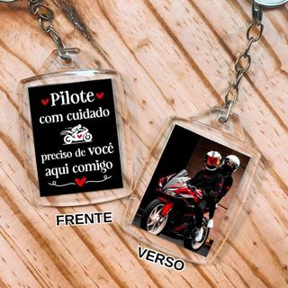 Chaveiro Pilote ou Dirija com cuidado personalizado com foto