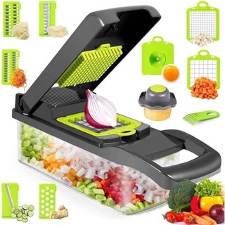 Fatiador de cozinha multifuncional profissional em aço inoxidável 16 em 1/3 em 1  fatiador de vegetais/frutas/legumes