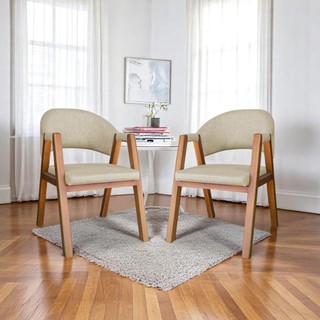 LINHO - 2 Cadeiras para Sala Madrid Madeira Maciça