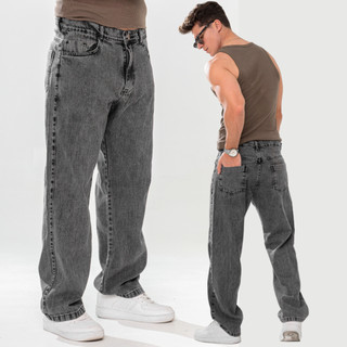 Calça Balão Baggy Jeans Grafite Marmorizada Streetwear Larga Skatista 36 ao 48