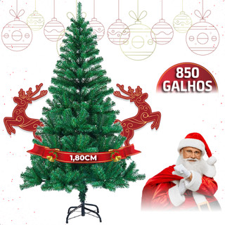 Árvore De Natal Pinheiro Canadense Luxo Base de Ferro 1,50m 1,80m 2,10m 2,40m Galhos Super Cheios Com Hastes Flexíveis