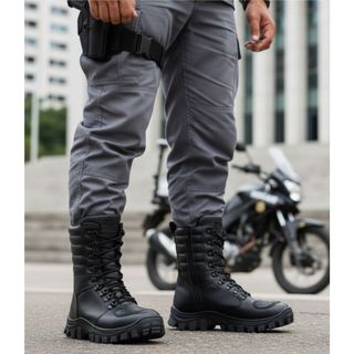 Coturno Militar Lughato Oficial Unissex imperdível