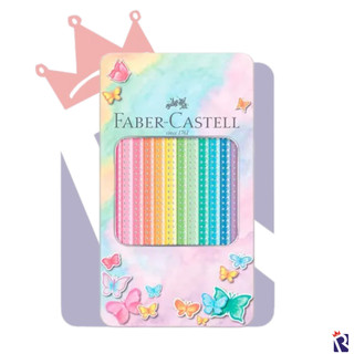 LÁPIS DE COR 12 CORES FABER CASTELL PASTEL COM LATA