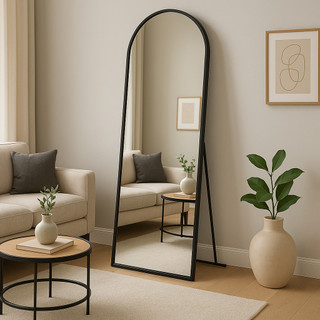 Espelho Corpo Inteiro 40cm x 120cm Grande 1,2m Portal De Chão Moldura Couro Decoração Sala Provador