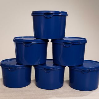 kit potes redondos 1L com 6 Peças