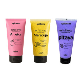 Kit 3 Esfoliante Corporal e Facial 180g Apinil