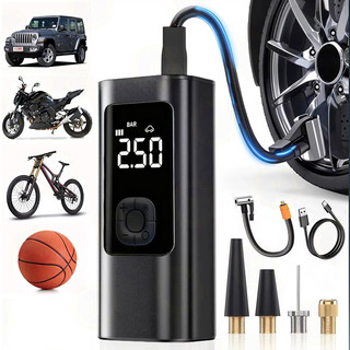 Bomba de Ar Digital Portátil Compressor Inflator Multi-função Calibrador de Carro Recarregável M6