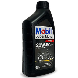 Óleo De Motor Mobil Super Moto 4t 20w-50 Mineral 1 Litro