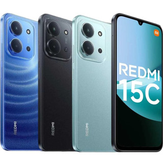 Smartphone Xiaomi Redmi 15C 4G 128GB 4GB RAM + 4GB Memoria Virtual 50MP 8MP Preto Verde Azul