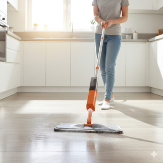 Mop Spray Fit Esfregao Para Limpeza da Casa Com Gatilho e Reservatorio Dispenser Para Agua Desinfetante