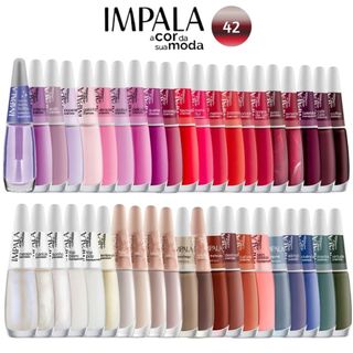 Kit Esmalte Impala Atacado 42 Cores Classicas Francesinha