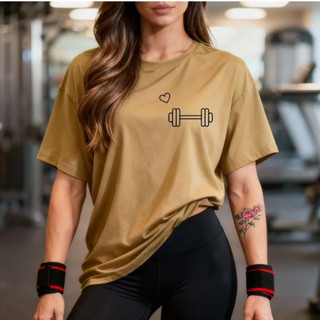 Blusão Tshirt Oversized 100% Algodão Camiseta Feminina Gym Treino Academia Fitness