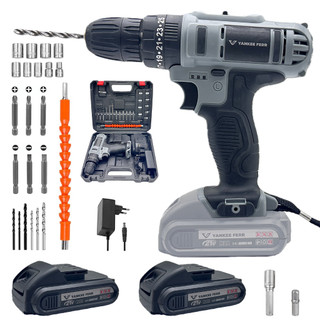 Kit Parafusadeira Furadeira Sem Fio Impacto Com 2 Baterias 21V Maleta e Acessórios Completo