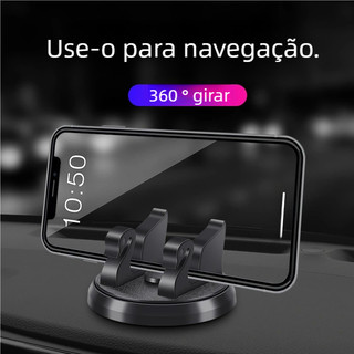 Suporte Universal 360° Giratório Para Painel De Carro - Compacto, Seguro e Durável