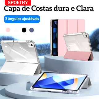Capa de Proteção para tablets iPad/Air Design Transparente Resistente a Quedas e Suporte Tri-Fold Dobrável