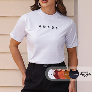 Blusa Feminina Gola Alta Estilosa 100% Algodão T-Shirt Camiseta Premium Moda Casual Elegante