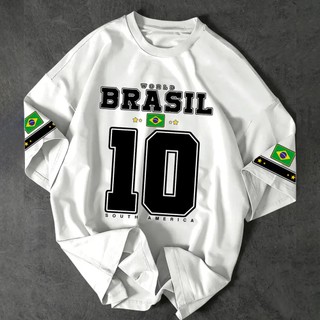 Camiseta Básica e Oversized Algodão Unissex World Brasil South América 10