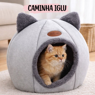 Caminha Iglu P Gatos Super Macia Aconchegante Protege Cachorro Pequeno cama gato moderno confortavel