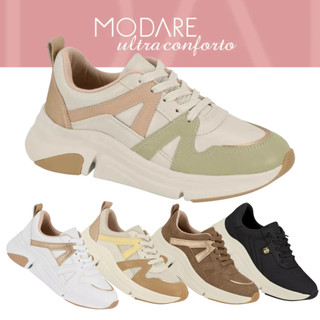 Tenis Feminino Modare Original Confort Chunky Ultra Leve Com Palmilha Soft