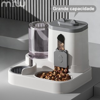 MIW Kit 2 em 1 Comedouro e Bebedouro Duplo Para cães e Gatos Divisória Antiderrapante, Fácil de Limpar