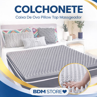 Pillow Top Massageador Colchonete Caixa De Ovo Casca Anti-escaras Solteiro Casal Queen D23