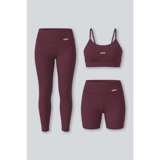 Kit Conjunto Feminino Fitness Top Alça + Legging + Short Básico Zero Transparência
