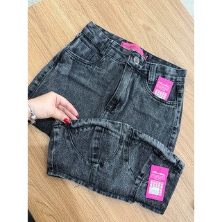 Conjunto Jeans Feminino  Cropped Tomara Que Caia E Saia Lavagem Estonada - São João| Festa Junina