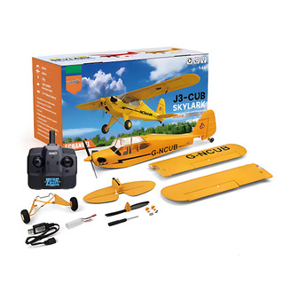 Aeromodelo WLtoys J3-A160 RC Avião Grande Barato Potente Estável p/Iniciantes e Acrobacias Brushless