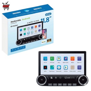 Central Multimídia Automotiva Knup 11.8" Android 14 CarPlay e Espelhamento Sem Fio KP-RA941