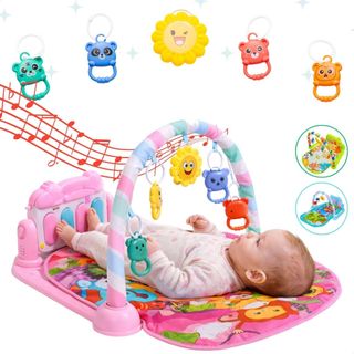 Tapete de Atividades Musical com Piano Interativo Ginásio com Som e Luzes