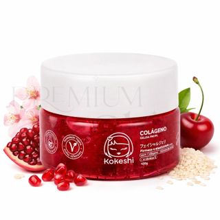 Geleia Hidratatante Facial de Colágeno Kokeshi 100g Firmeza Elasticidade Extrato de Arroz