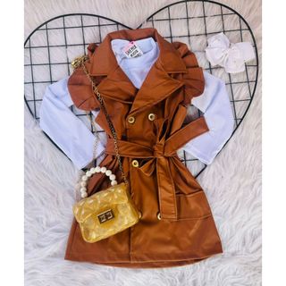 Vestido infantil menina Boiadeira blogueirinha 3 peças