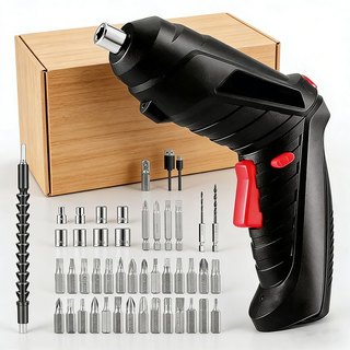 kit Parafusadeira furadeira 48/11 Pçs À Bateria Carregador Usb Dupla posição