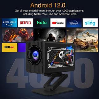 A1 Projetor Inteligente 4K WiFi 6 LED Portátil Home Theater HDMI USB