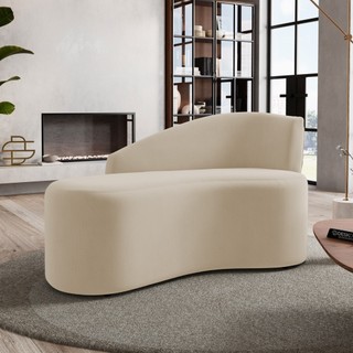 Namoradeira Poltrona Compacta 100cm Decorativa Moderna Orgânica Auren Suede