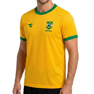 Camiseta Masculina Brasil Copa 2026 Futebol Campione Diadora Original Seleção Brasileira