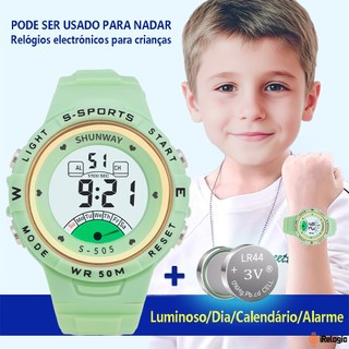 Relógio Digital Infantil À Prova D'água Com Display Luminoso Multifuncional Esportivo Para Meninos E Meninas Presentes