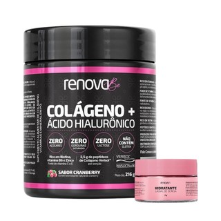 Colágeno Verisol e Ácido Hialurônico + Hidratante Labial - Renova Be