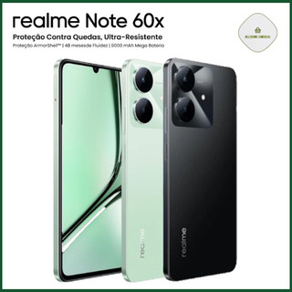 Celular Realme Note 60X 4G 128GB + 4GB RAM / 64GB + 3GB RAM 5000mAh câmera IA 8mp IP54
