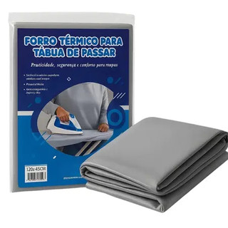 Forro Térmico para Tábua de Passar Ajustável Aluminizado e Acolchoado Cinza