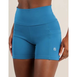 Shorts Para Corrida e Academia Zero Transparência Efeito Blackout Cós Alto e Bolsos Laterais