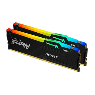 Memória DDR5 Kingston Fury Beast, RGB, 32GB (2x16GB), 5600Mhz, Black, KF556C36BBEAK2-32