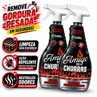 Limpa Grelha Churras Desengordurante Churrasqueira Spray Limpeza Fogão Grill Forno Coifa Air Fryer