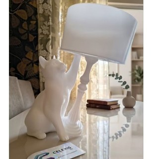 Luminária Abajur De Mesa Gatinho Curioso