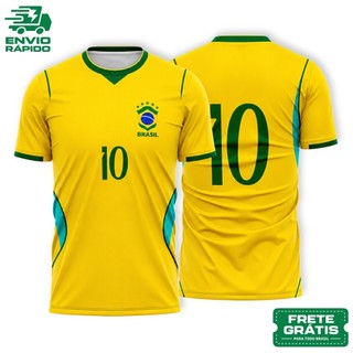Camisa Camiseta MODELO AMARELA 2026 Brasil Copa UNISSEX MASCULINA OU FEMININA Nova Bordada