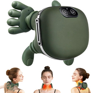 Massageador De Pescoço Elétrico Tecido Profundo 4D Amassar Simulado Mão Humana Para Ombro Alívio Muscular Relaxar