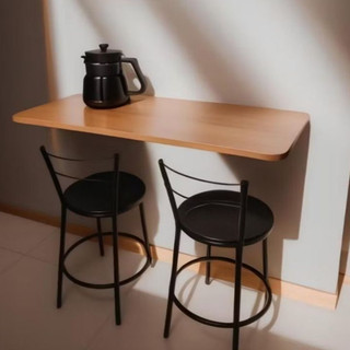 Mesa De Parede ROBUSTA - 70/80/90/100/110CM - 30MM Dobrável FREIJO/ PRETA OU BRANCA