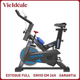 Bicicleta Spinning Profissional 15kg Roda Inércia - Suporta 150kg  | Display Digital | Silenciosa | Altura Ajustável