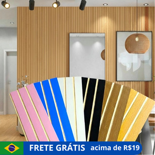 Kit 5 até 200 Placas de Painel Ripado Autocolante Em MDF Premiuim alta qualidade
